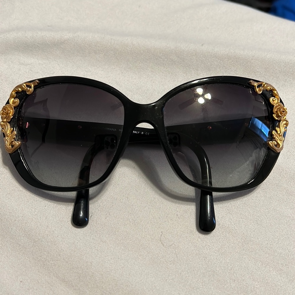 Dolce & Gabbana DG4167 Sicilian Baroque black with rose gold detailing